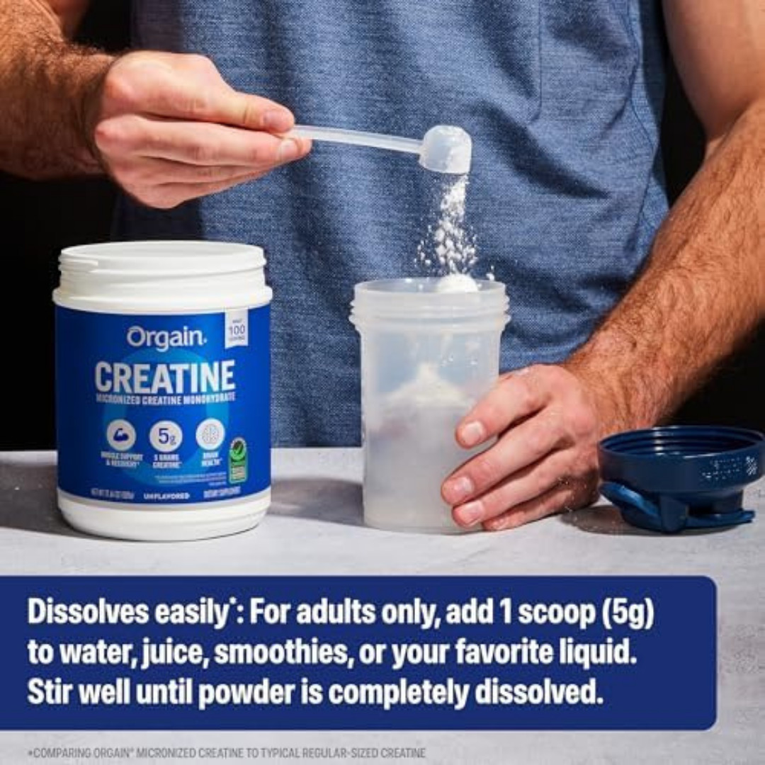 Creatine Monohydrate Micronized Powder Unflavored 100 Servings 17.64 oz Pure