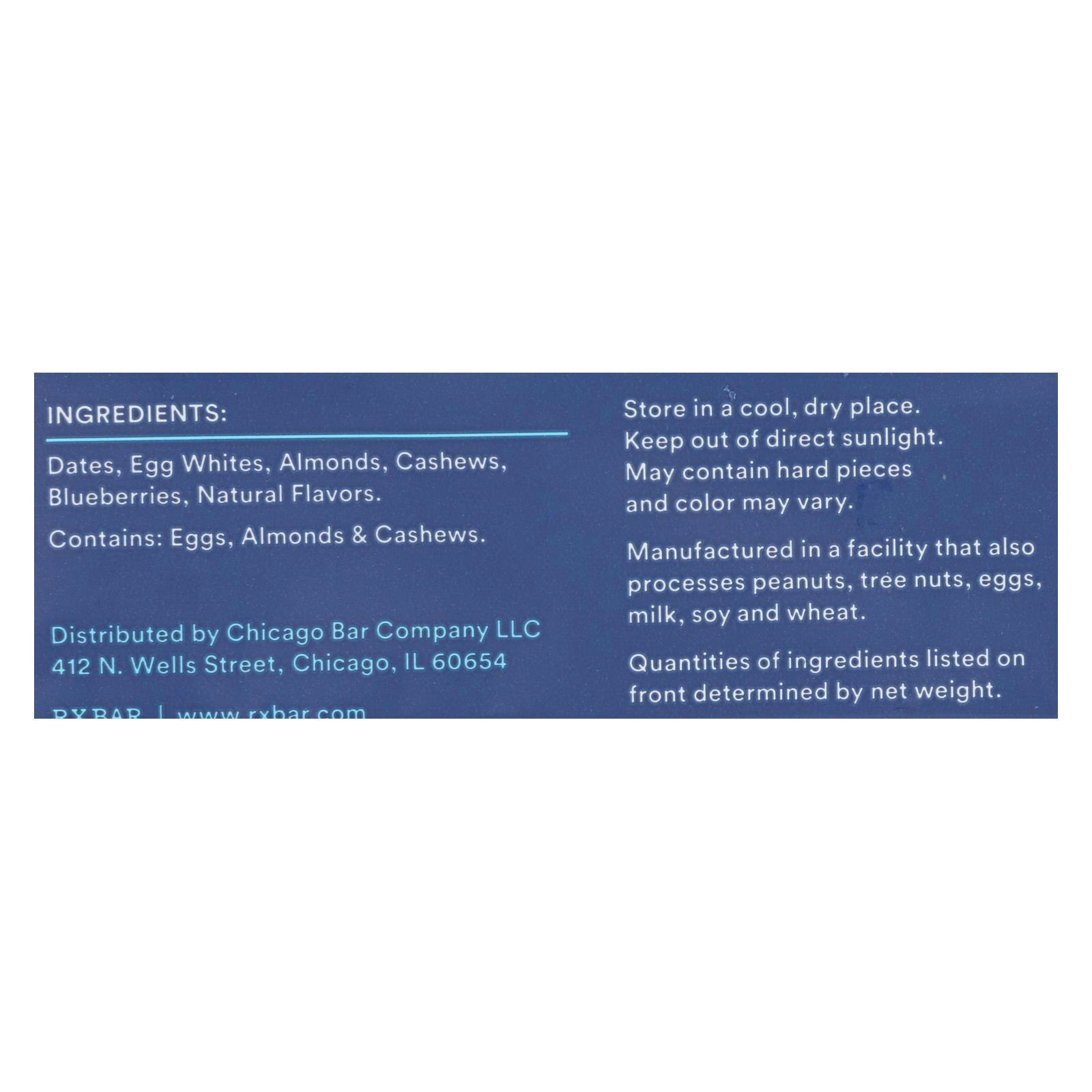 RXBAR Protein Bar 12g Protein Blueberry – 1.83 oz (Pack of 12)