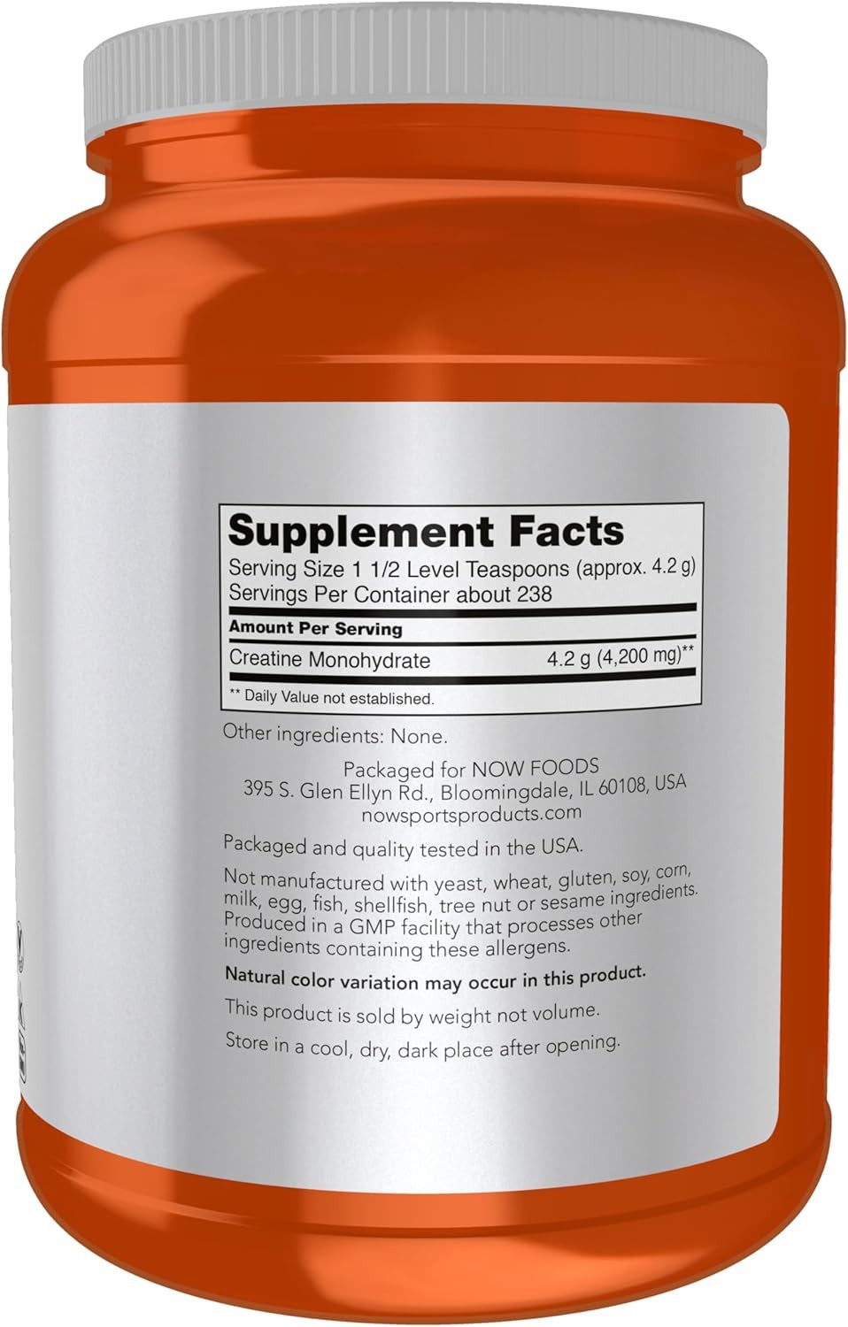 NOW Sports Nutrition, Micronized Creatine Powder 500 g, Mass…