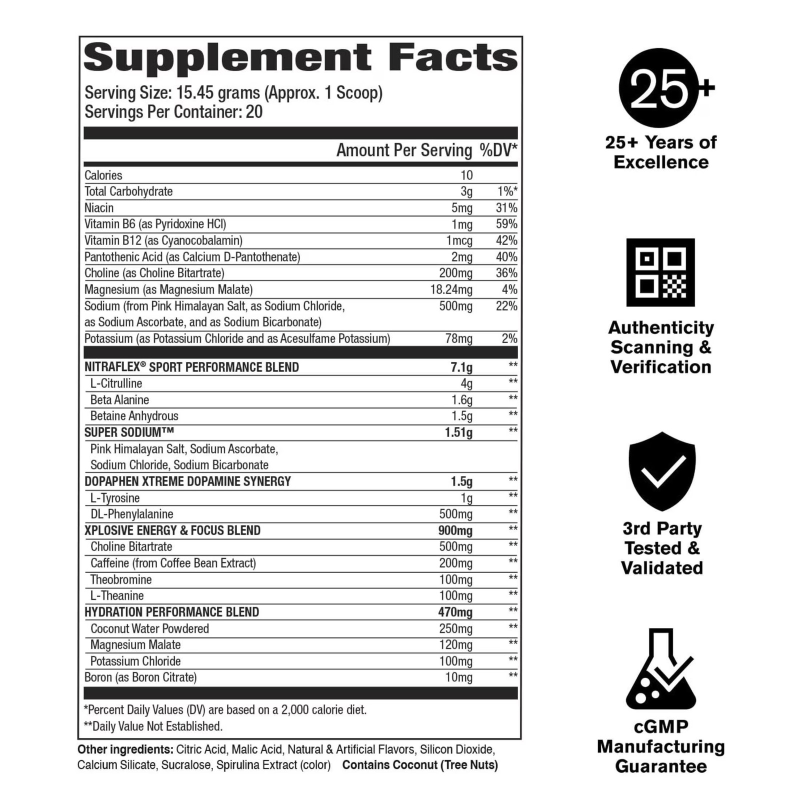 Nitraflex Sport Pre-Workout Powder, Banned Substance Free, Informed Choice Certi