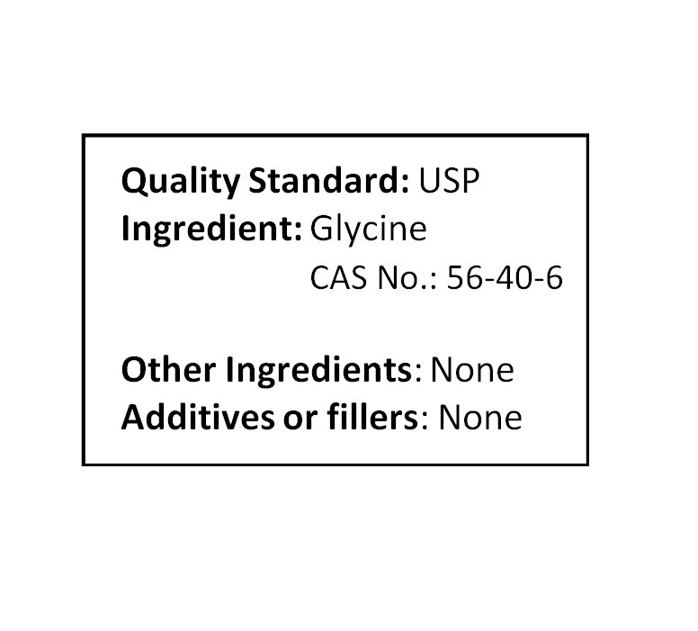 NuSci Pure Glycine Powder 500g (1.1LB) sweet amino acid