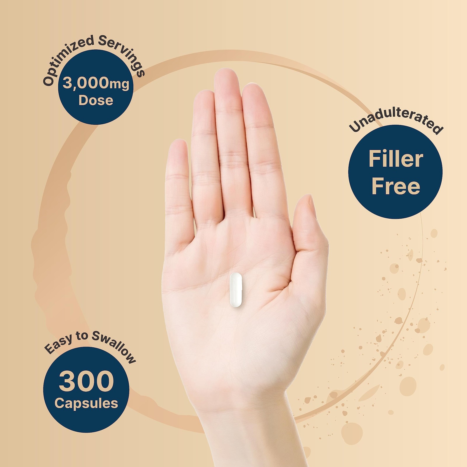 NatureBell Creatine Monohydrate Capsules 3,000mg Per 300 Count (Pack of 1)
