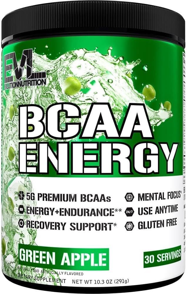 EVL Evlution Nutrition BCAA Energy Amino Acid Pre-Workout Powder – All FLAVORS