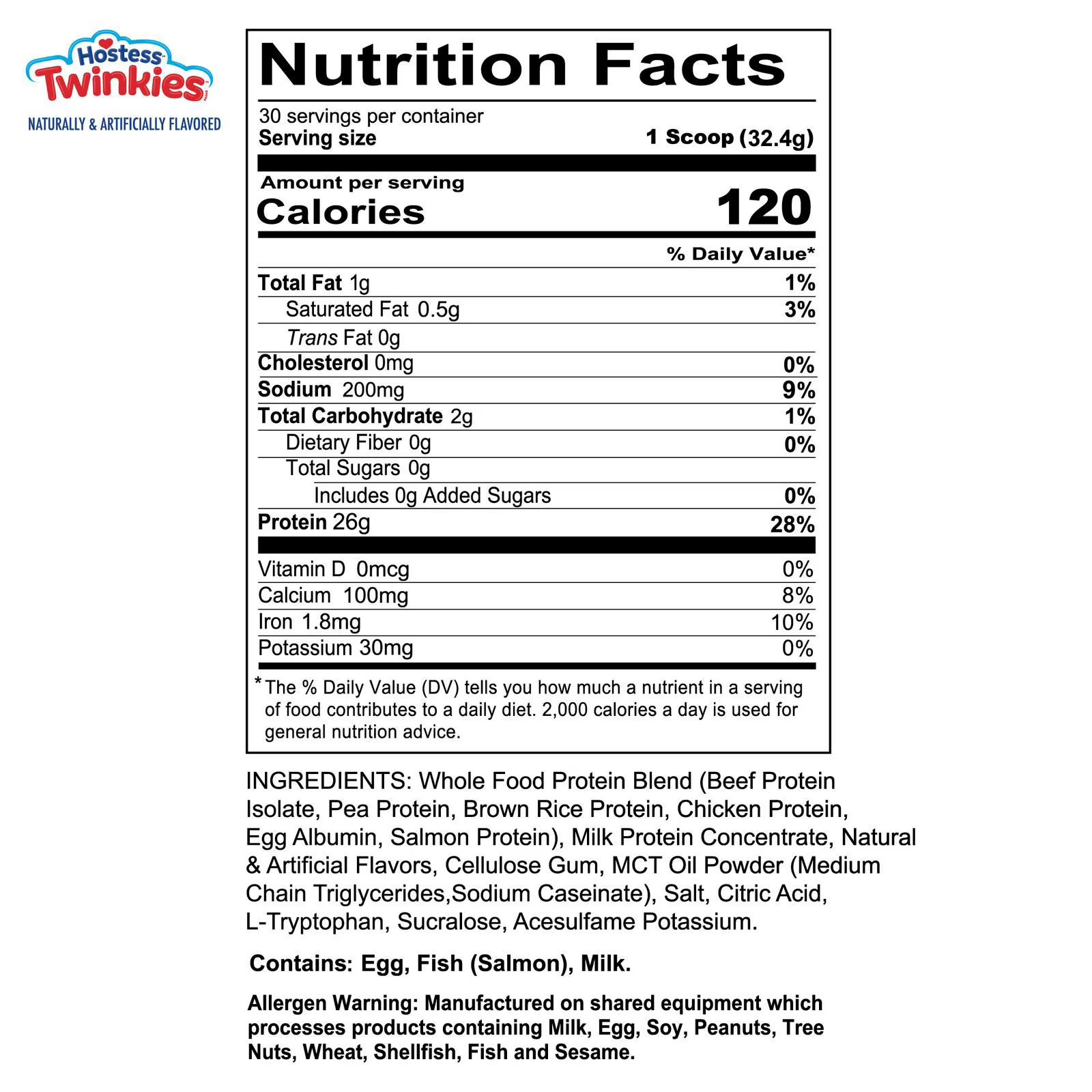 Redcon1 MRE Lite Whole Food Protein Powder, Hostess Twinkies, 2.14 Pounds