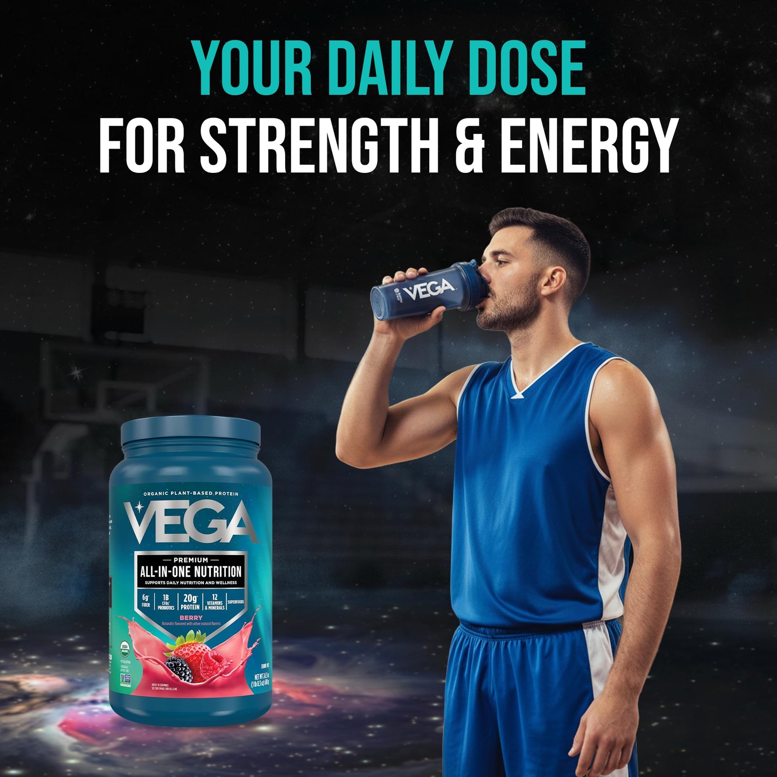 Vega All-in-One Nutrition Organic Vegan 1.52 Pound (Pack of 1),