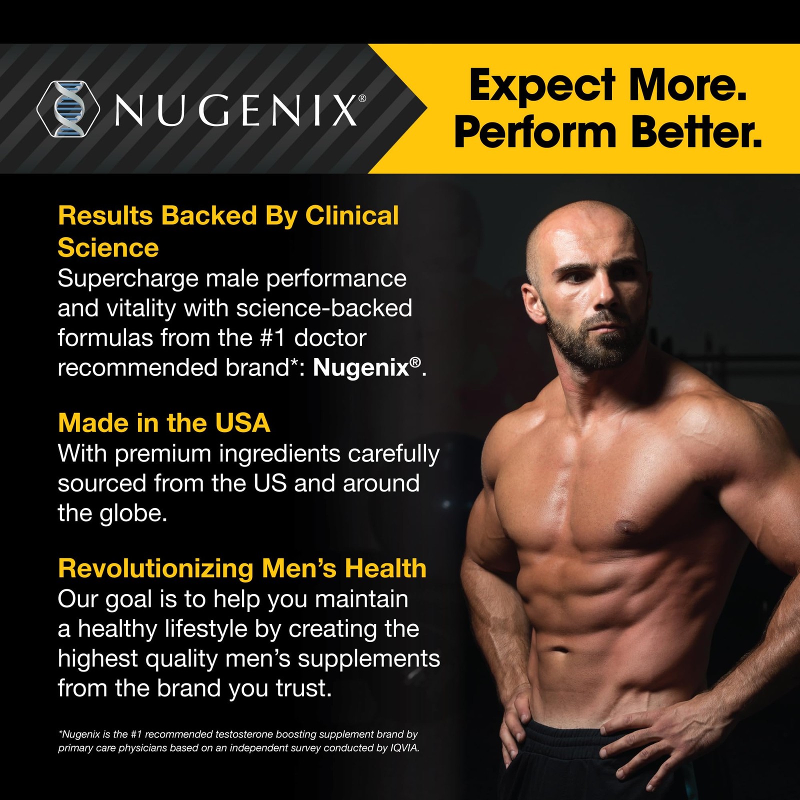 Nugenix Total-T, Free and Total Testosterone Booster 90 Count (Pack of 1)