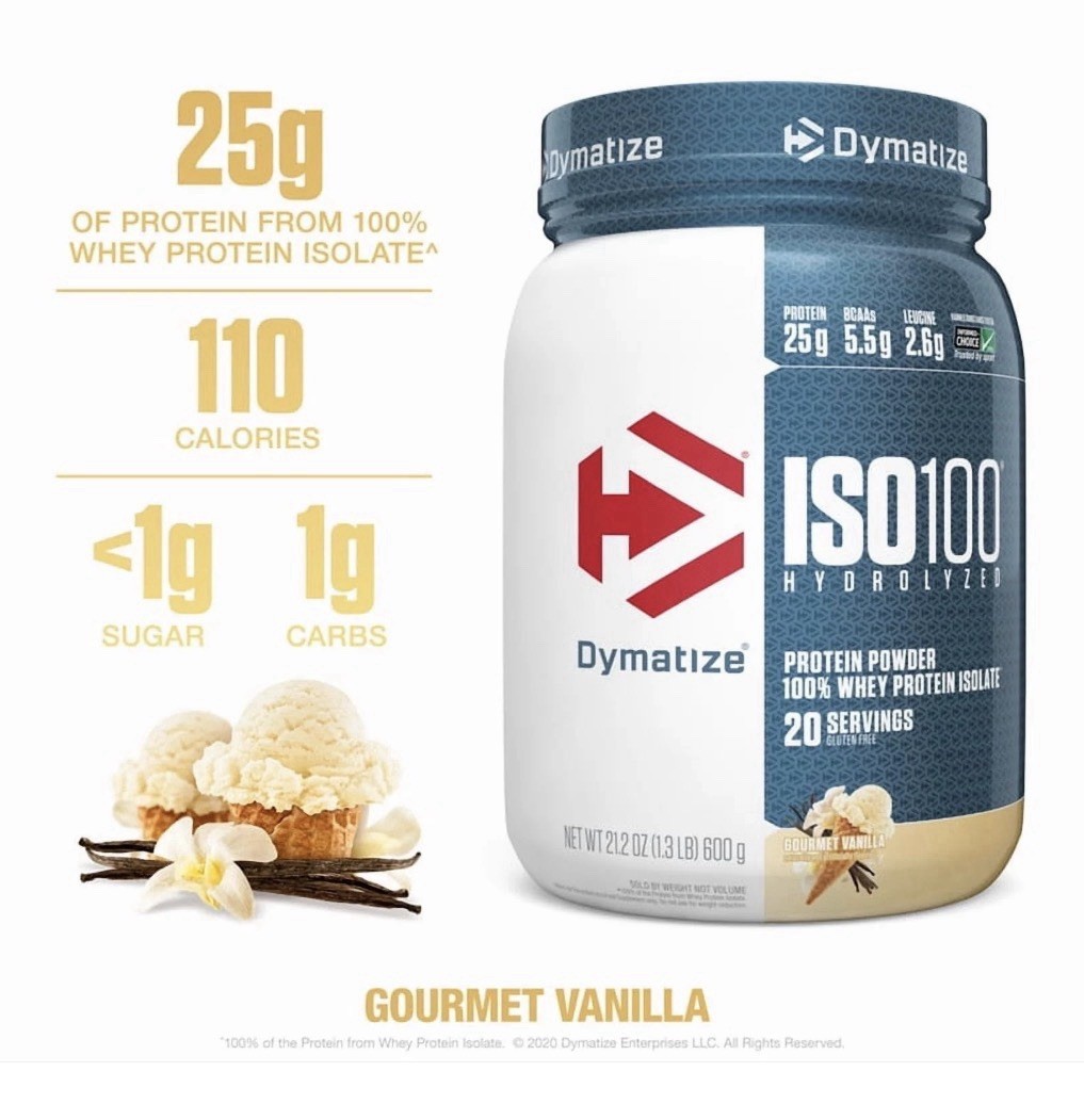 ISO100® Hydrolyzed, 100% Whey Protein Isolate, Gourmet Vanilla, 1.34 lb (610 g)