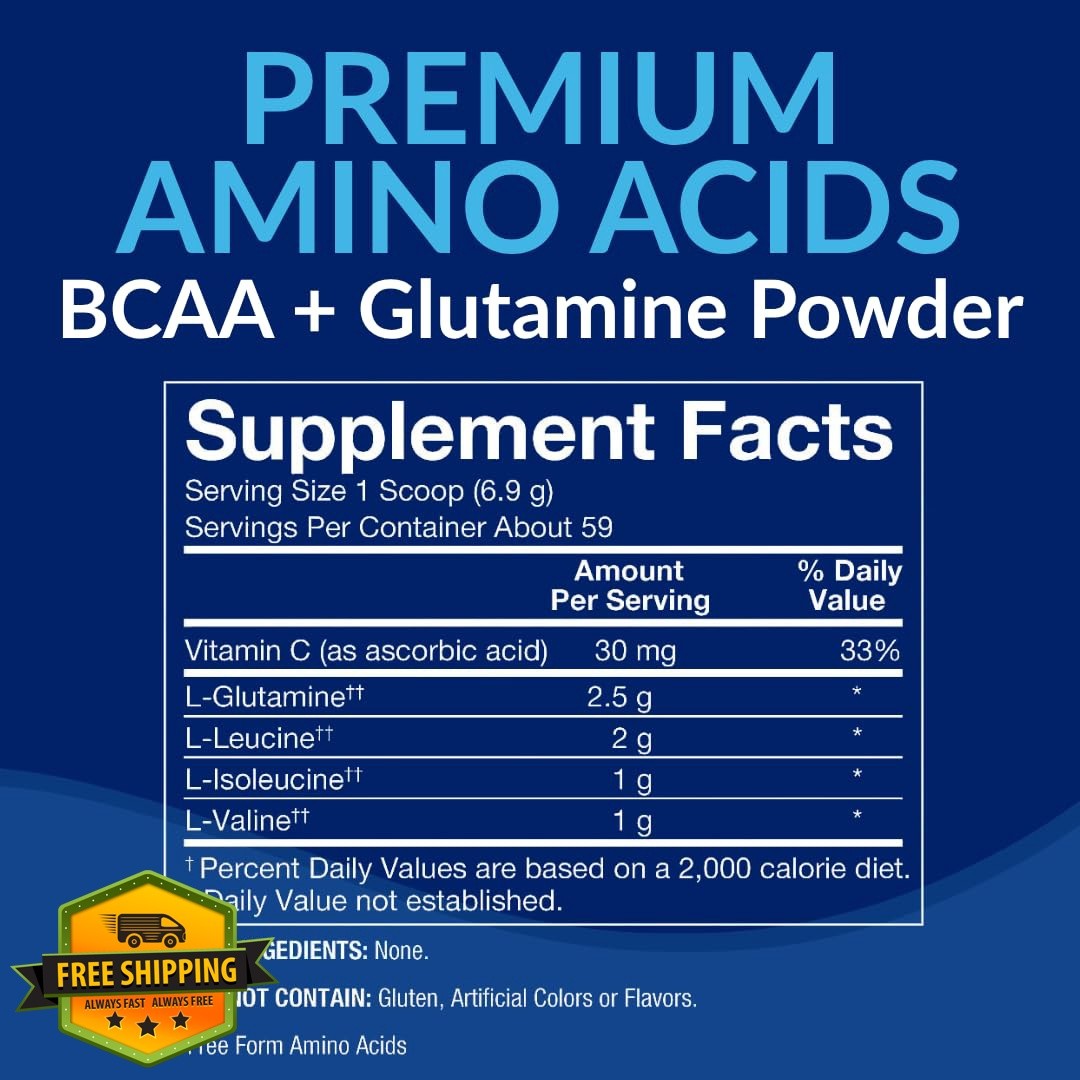 BodyTech BCAA Glutamine Unflavored 14.4oz Powder