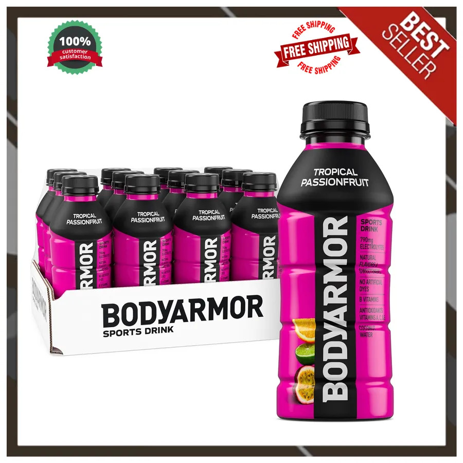 BODYARMOR Sports Drink Strawberry Banana Electrolyte Hydration 16oz 12 Pack