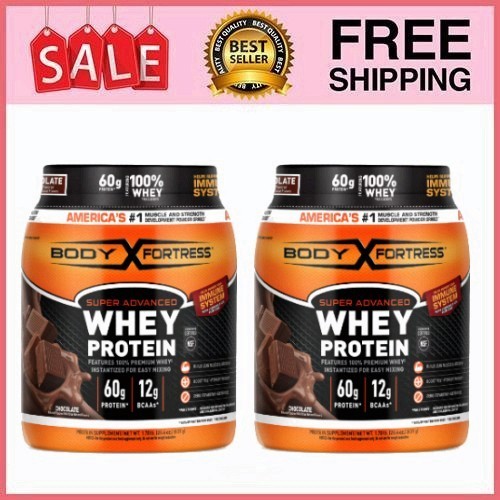 2 Pack Super Advanced 100% Premium Whey Protein Powder, Chocolate, 1.78 lbs Pk