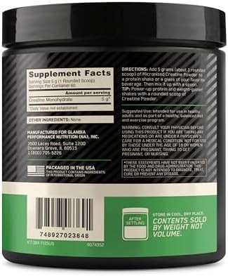 Optimum Nutrition Creatine, Micronized Creatine Monohydrate Powder, Supports
