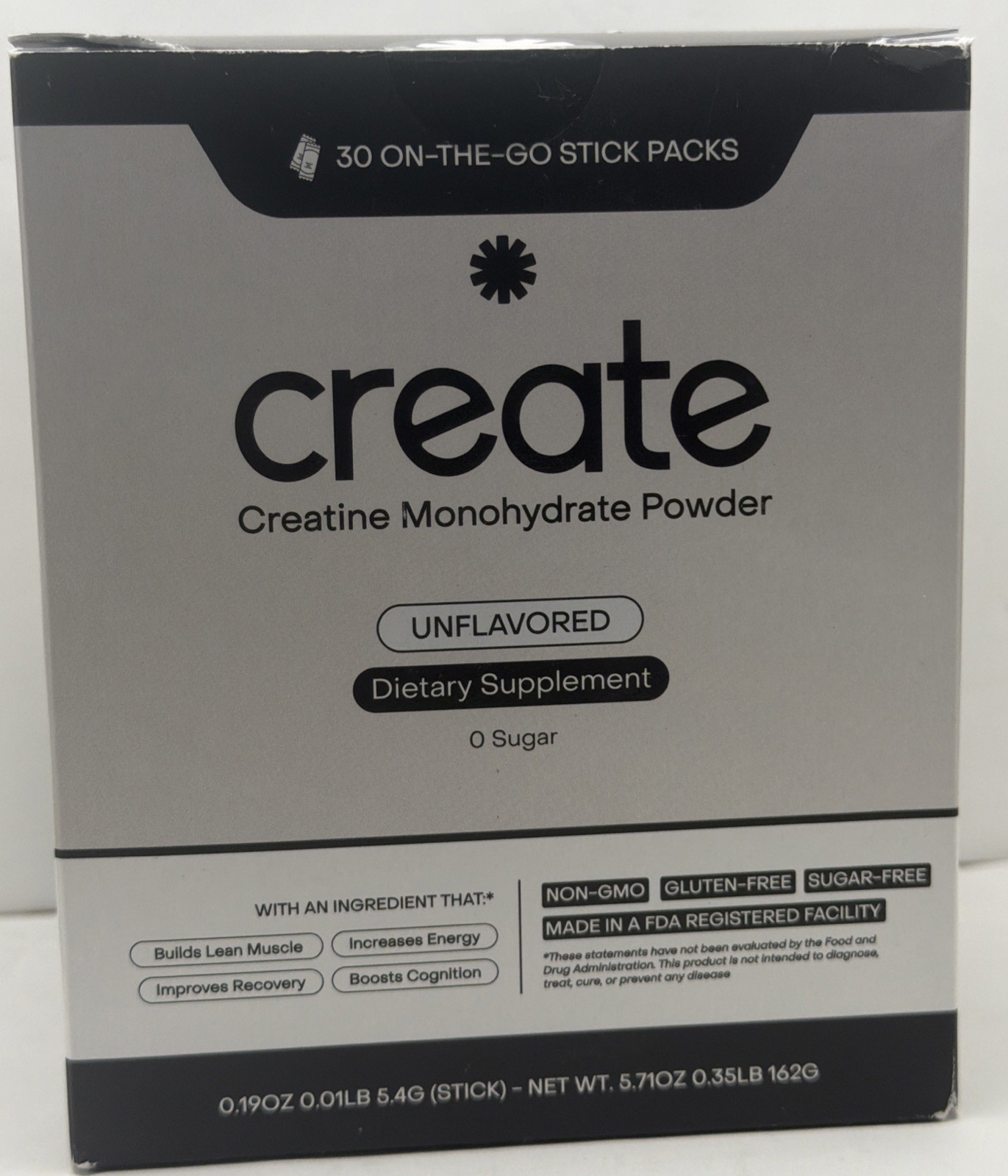 Create Single Serve Creatine Monohydrate Powder Creapure Creatine Exp: 1/27