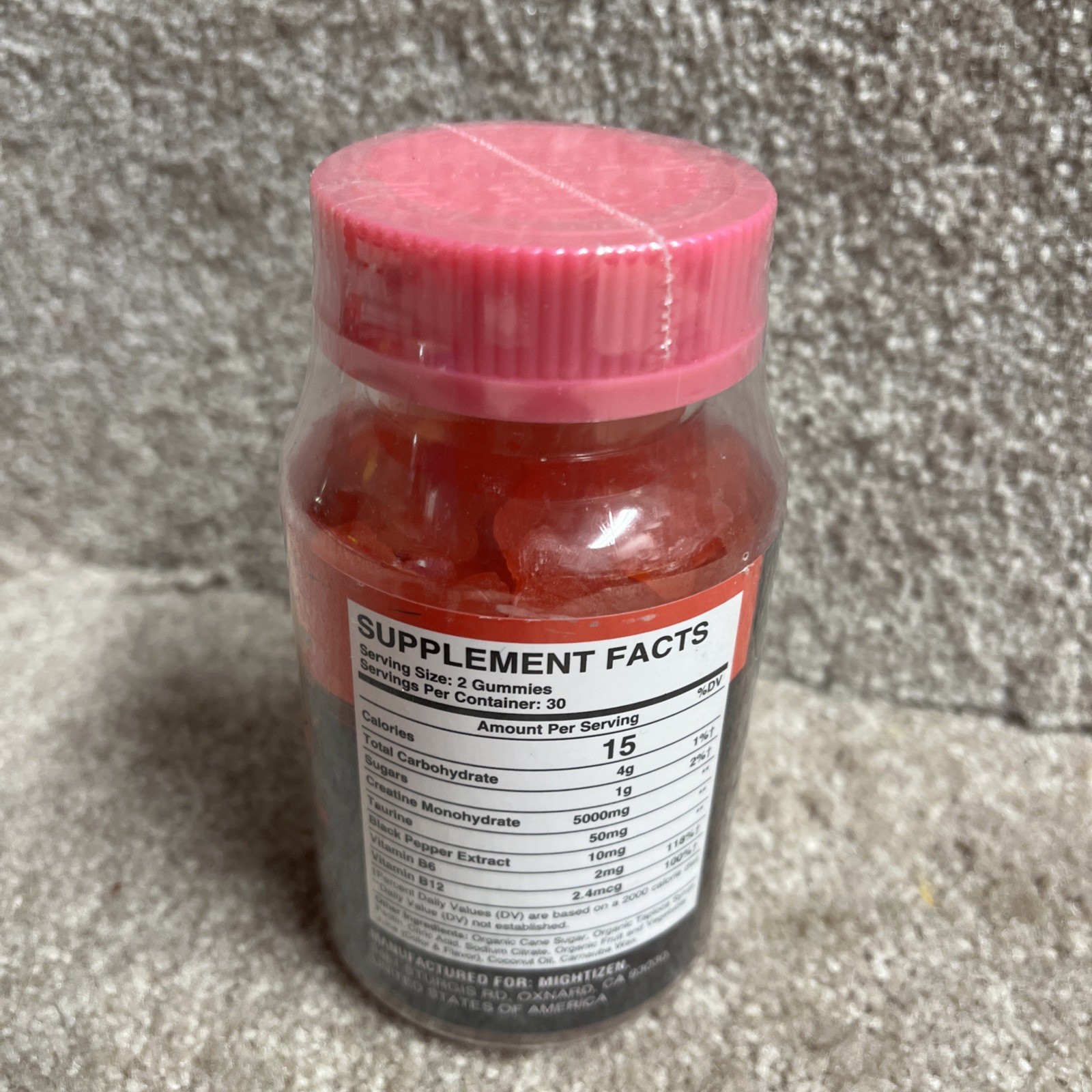 Mightizen Creatine Monohydrate Gummies Qty 60 Exp 6/27 Sealed