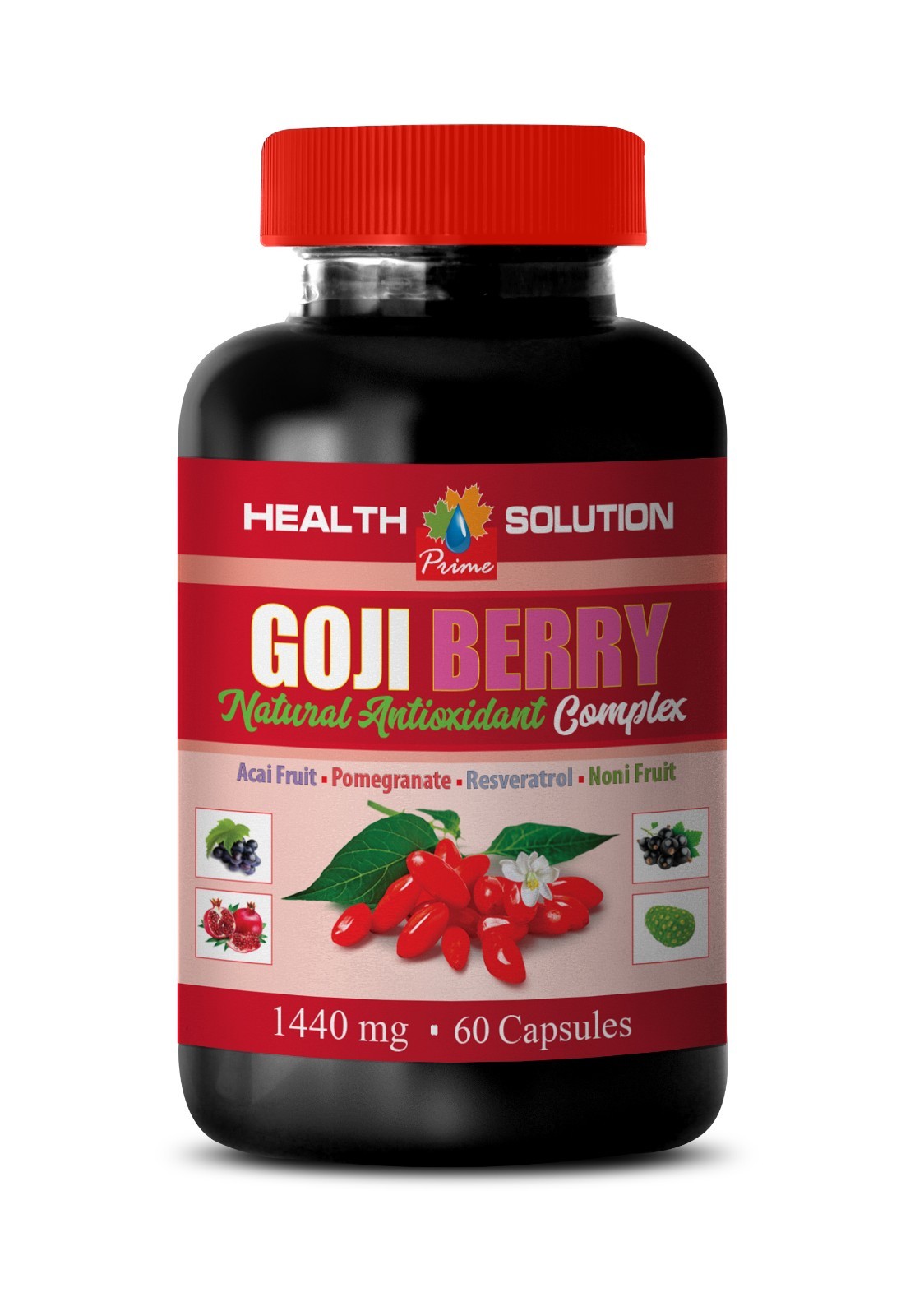 goji fruit, GOJI BERRY 40% EXTRACT 1440mg, natural antioxidants, acai berry 1B