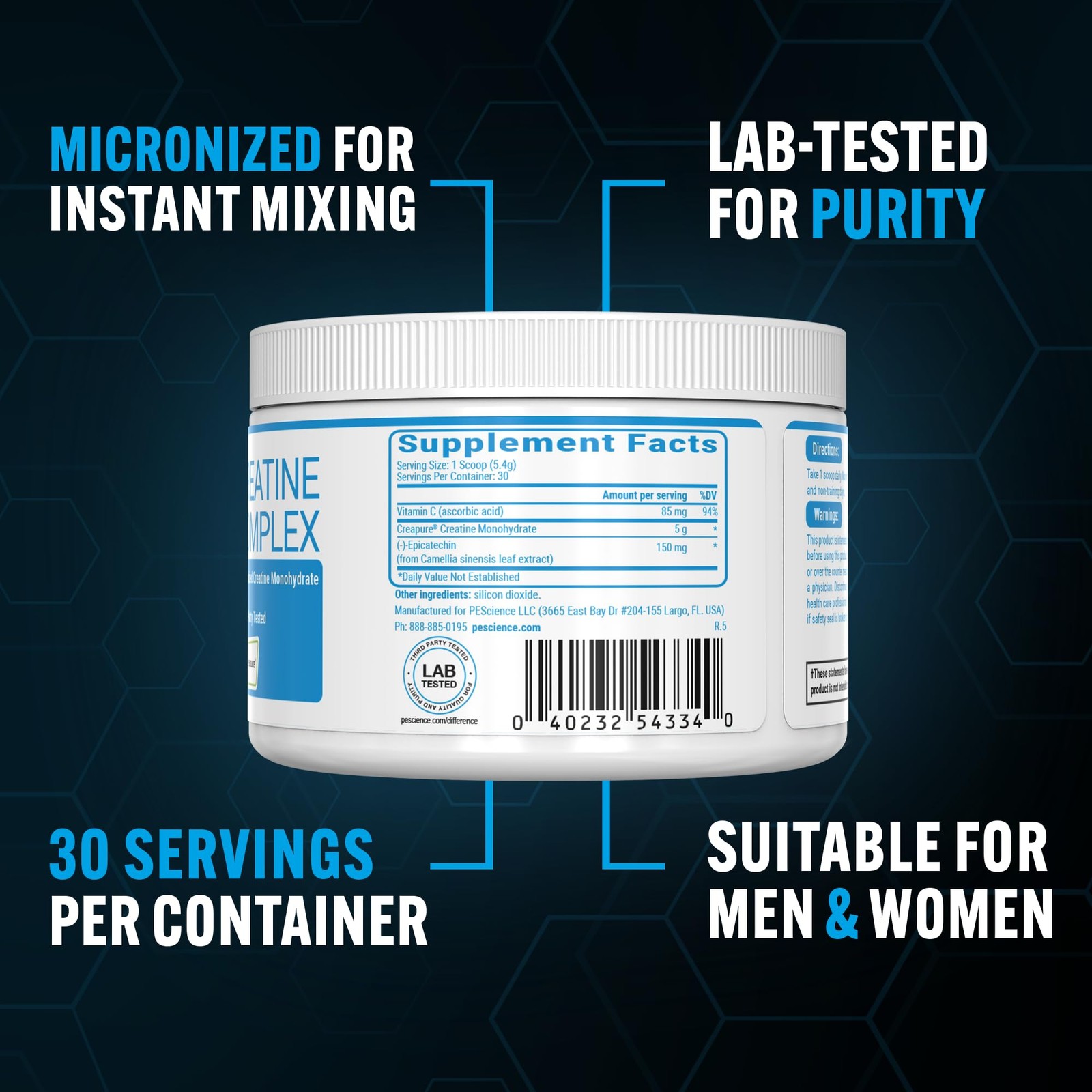 Proven Creatine Monohydrate Powder 5.7 Oz Pure Athletic Performance Supplement