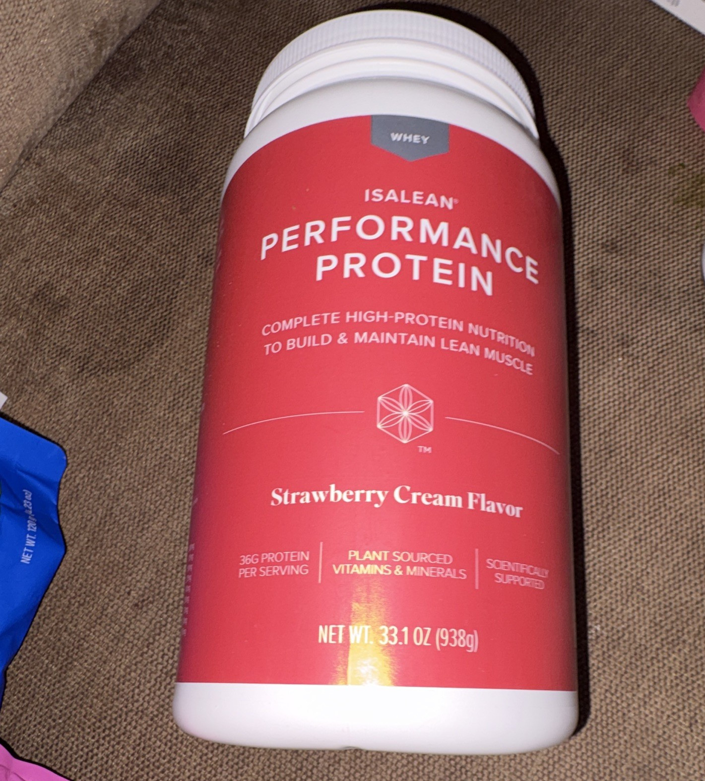 Isagenix IsaLean Whey Protein Powder High Protein Strawberry Cream 33.1oz