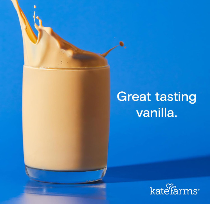 KATE FARMS Organic 1.8 Renal Support Shake, Vanilla, 20g Protein, 27 Vitamins an