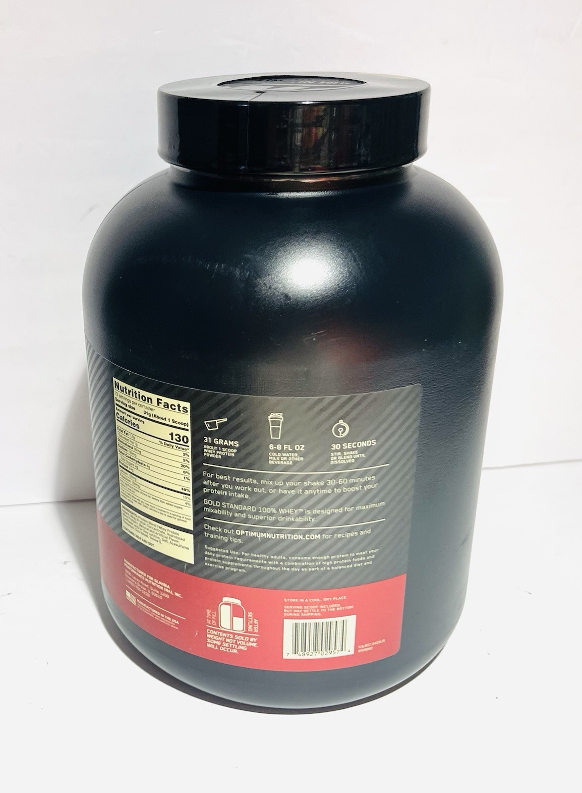 OPTIMUM NUTRITION GOLD STANDARD 100% Whey Protein 5LB Muscle Support & Recovery