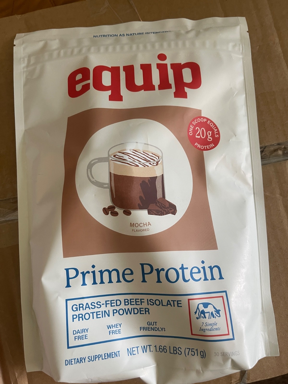 (FREE SHIPPING) Equip Prime Protein Grass-Fed Beef Isolate Powder