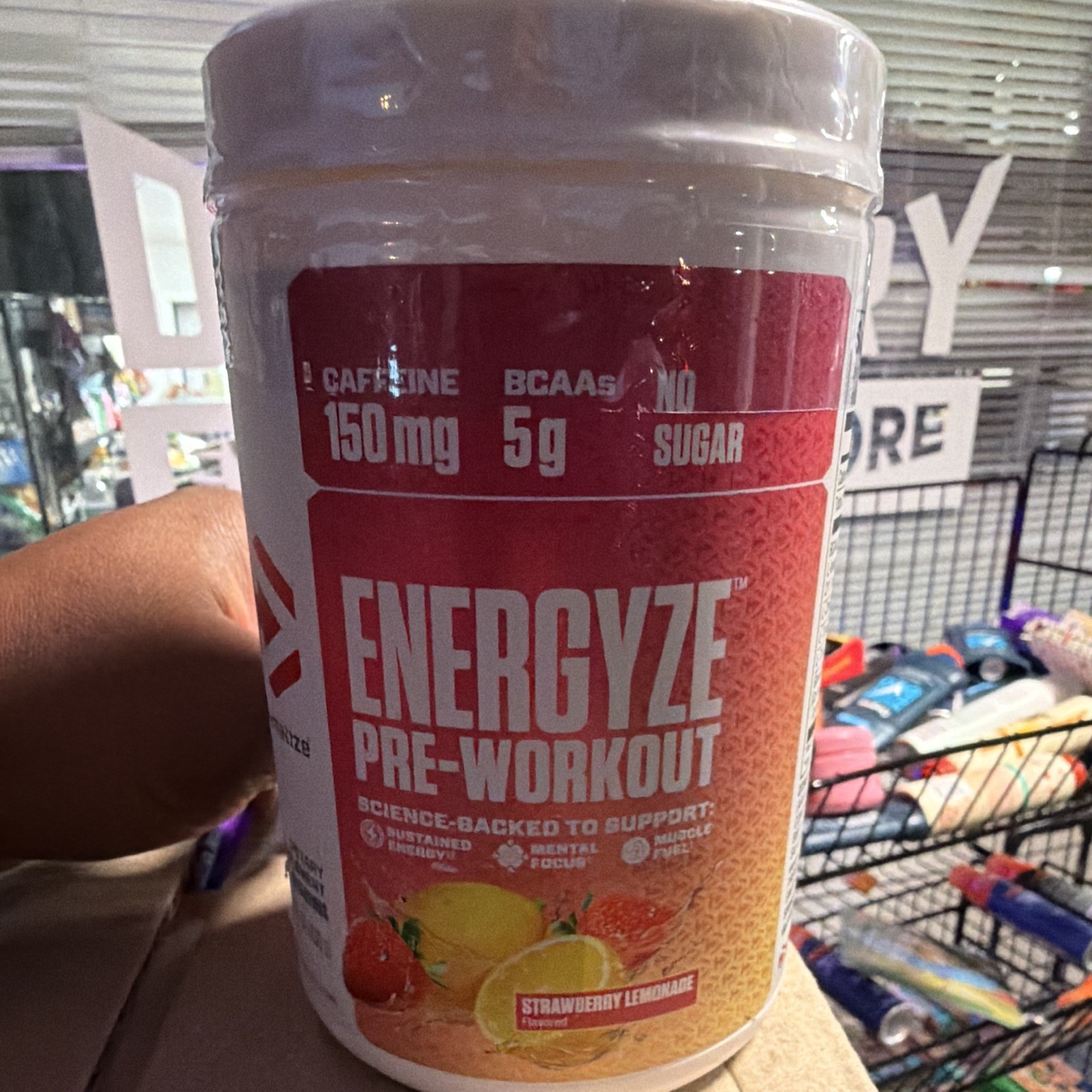 Dymatize Energize Pre-Workout Powder Strawberry Lemonade 30sv 150mg Exp02/27