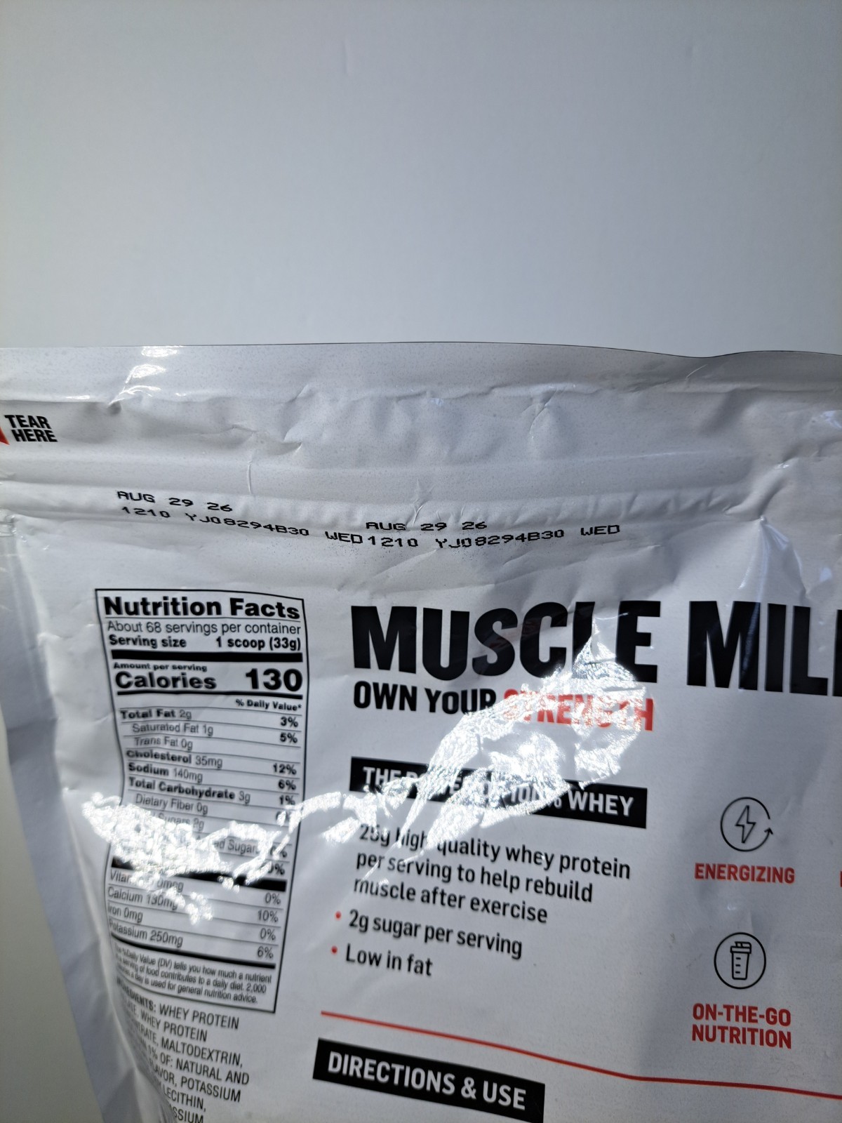 New and Sealed Muscle Milk 100% Whey Protein Powder Vanilla 5lb Exp 08/26