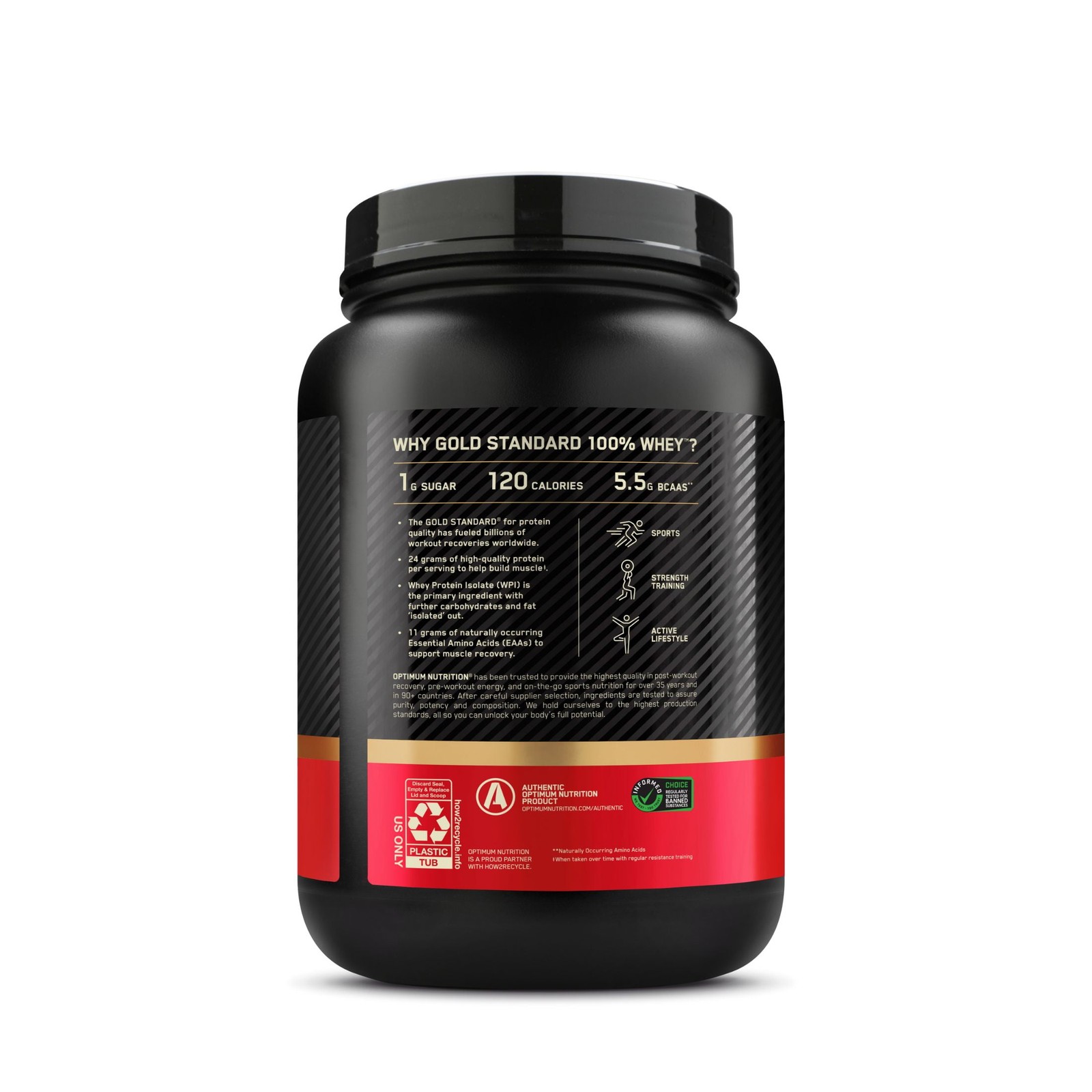 Optimum Nutrition, Gold Standard 100% Whey Protein Powder, Double Rich Chocolate