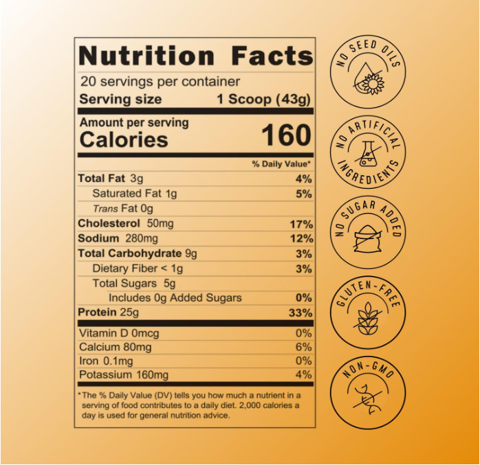 FlavCity Vanilla All-In-One Protein Shake, Grass-Fed Whey, 20 Servings