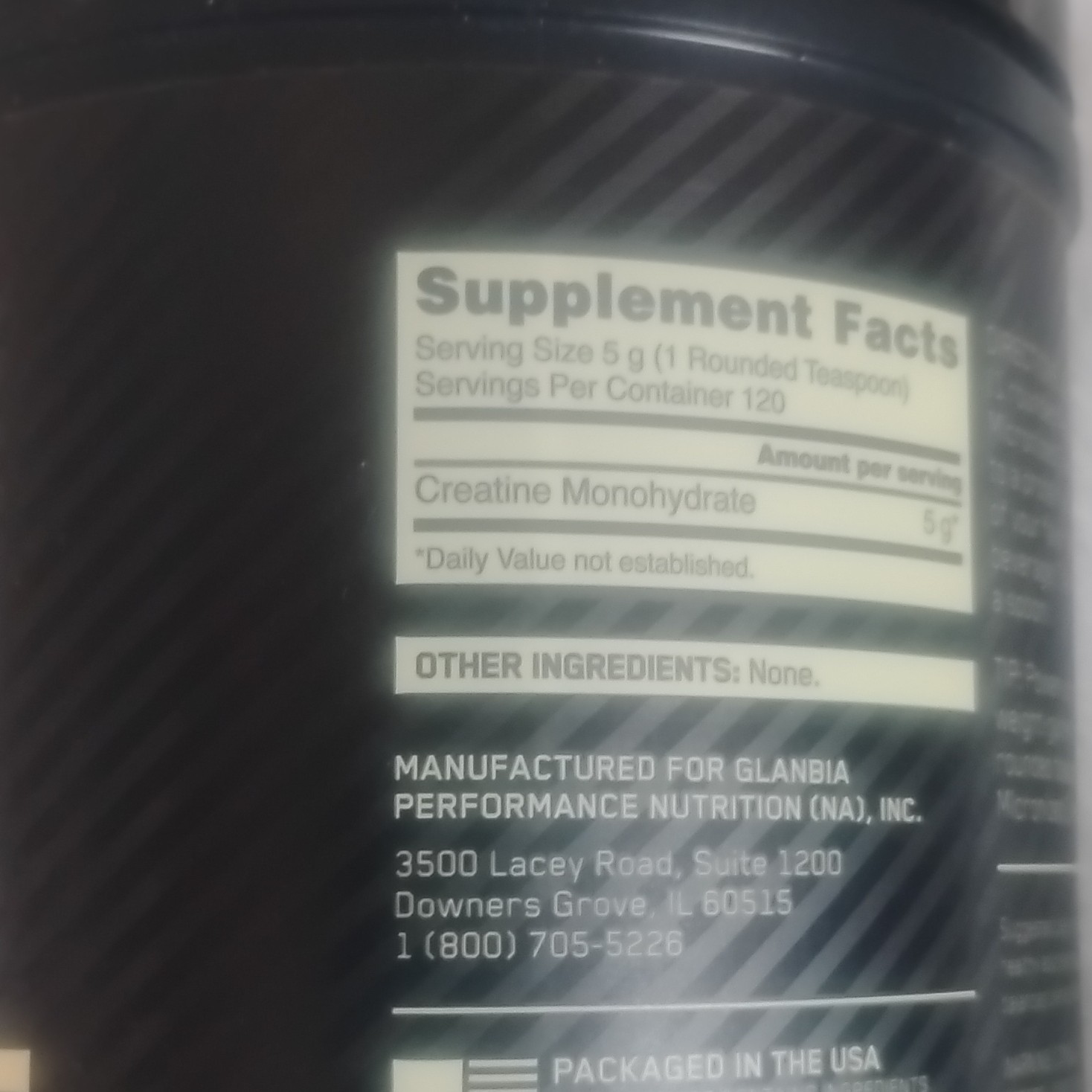 Optimum Nutrition Micronized Creatine Monohydrate Unflavored 120 Servings 5g