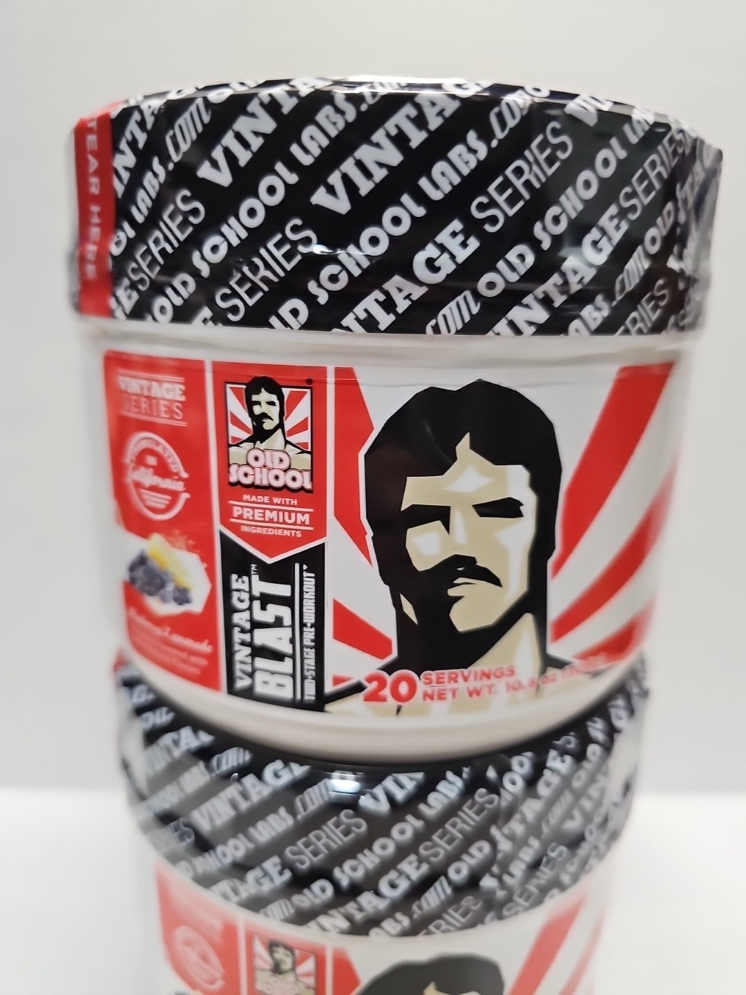 Old School Labs Ultimate 2 Stage Pre Workout for Explosive Energy Blueberry Lem.