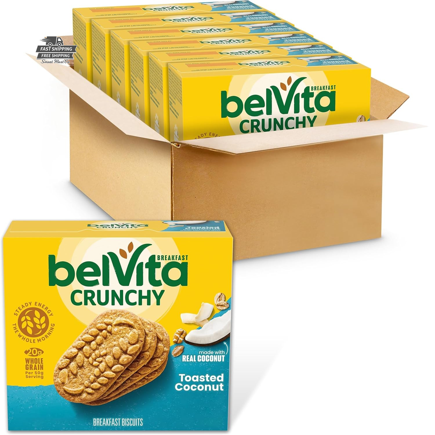 belVita Toasted Coconut Breakfast Biscuits 30 Packs