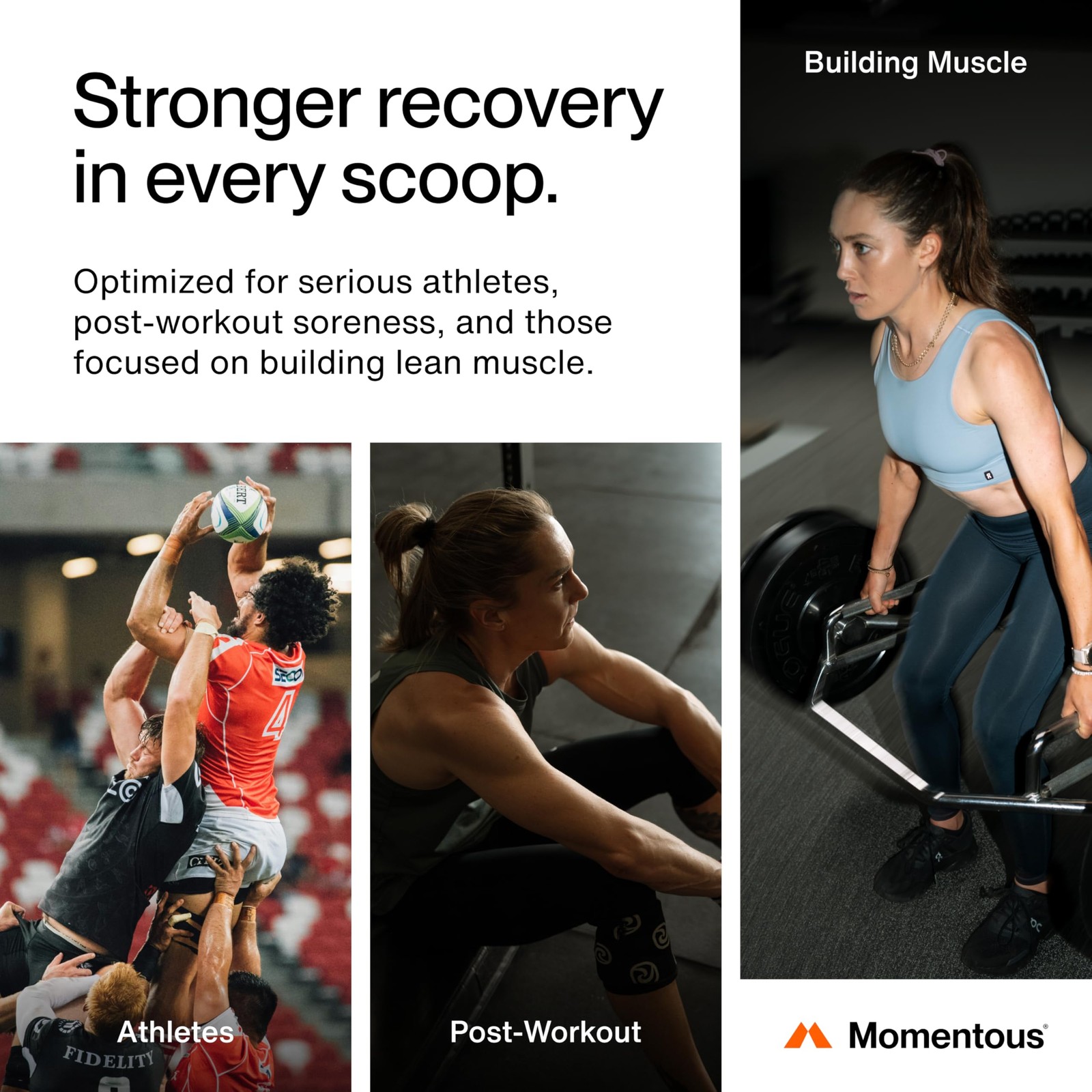 Momentous Recovery GrassFed Whey Protein Powder 20 g PostWorkout Whey Isolat…