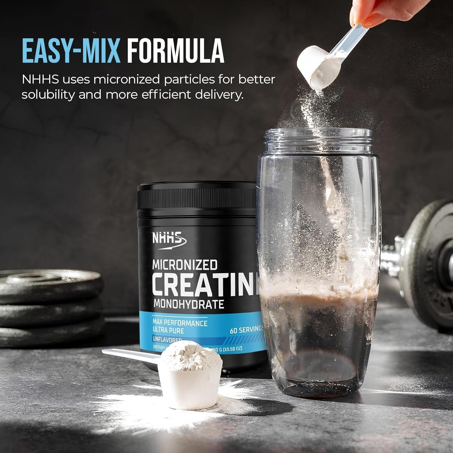 Micronized Creatine Monohydrate – Ultra-Pure, 60 Servings for Enhanced Strength