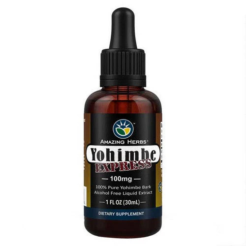 Amazing Herbs – Yohimbe Express Black Seed Liquid Extract, 1 Oz