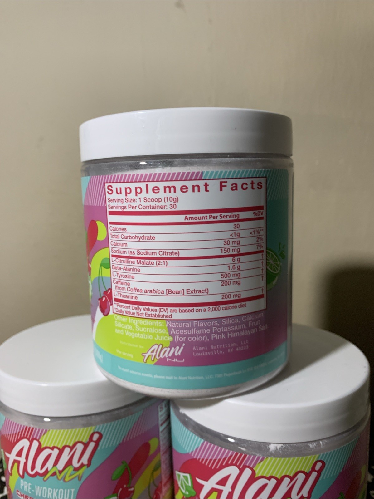 Alani Nu Pre Workout Powder, Cherry Twist, 30svgs – Exp. 1/28 – 3 Pack