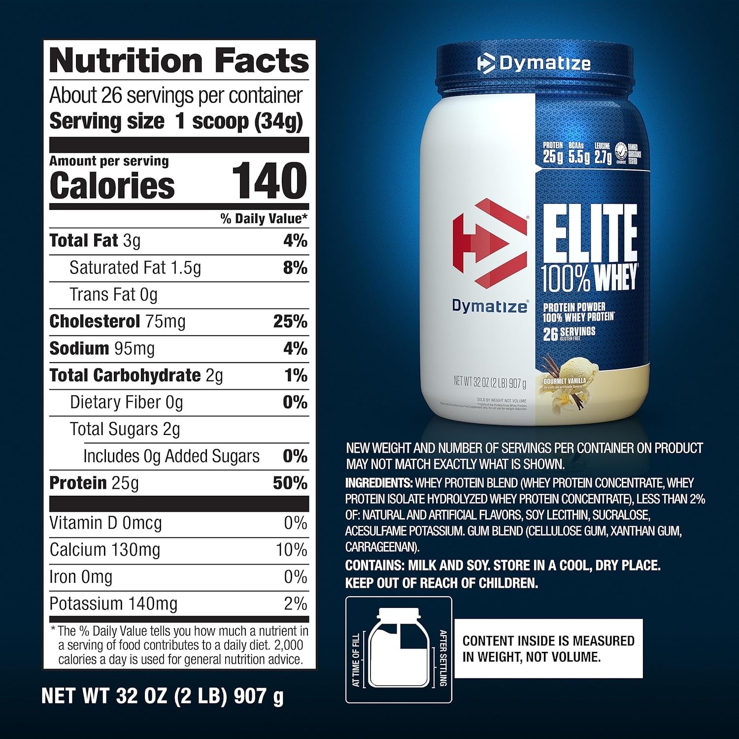 “Proteina en polvo 100 % aislada de suero para el crecimiento muscular 2 Pound