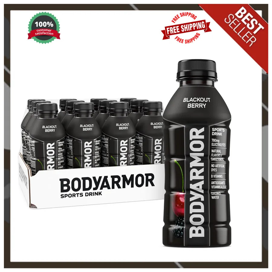 BODYARMOR Sports Drink Strawberry Banana Electrolyte Hydration 16oz 12 Pack