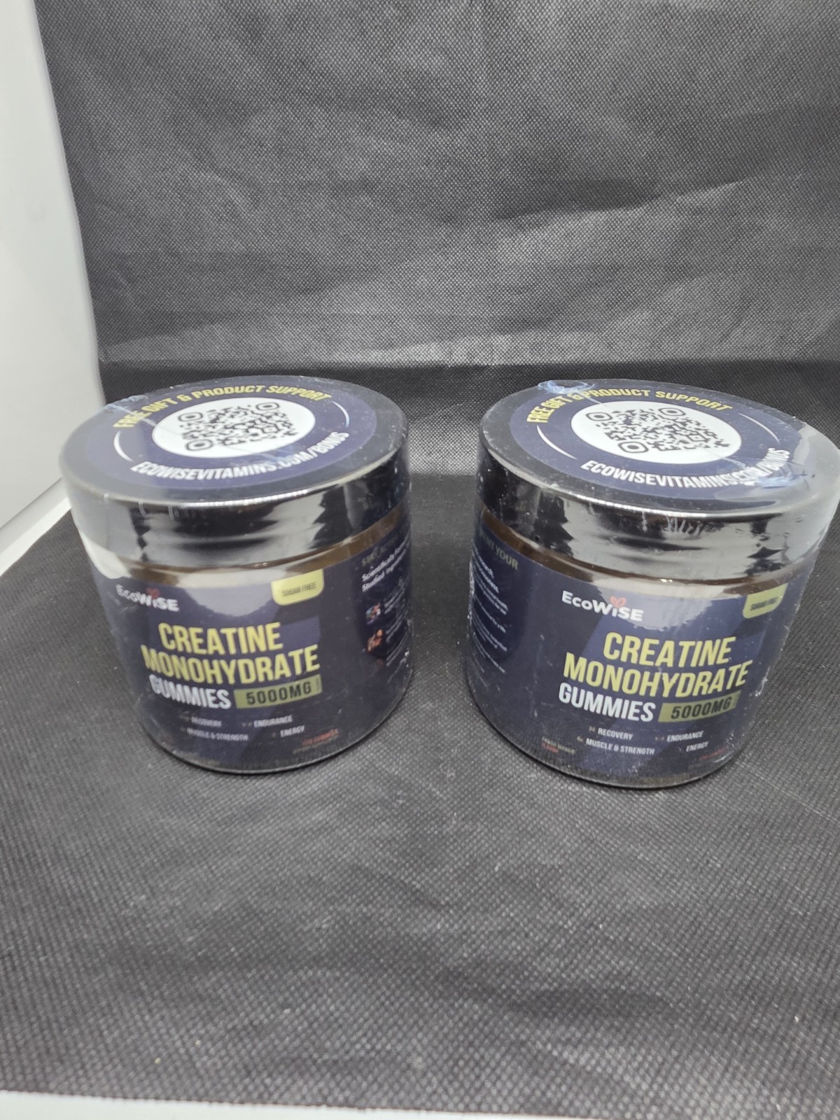Lot Of 2 Ecowise Creatine Monohydrate Gummies 5000mg Sugar Free 240 Mango