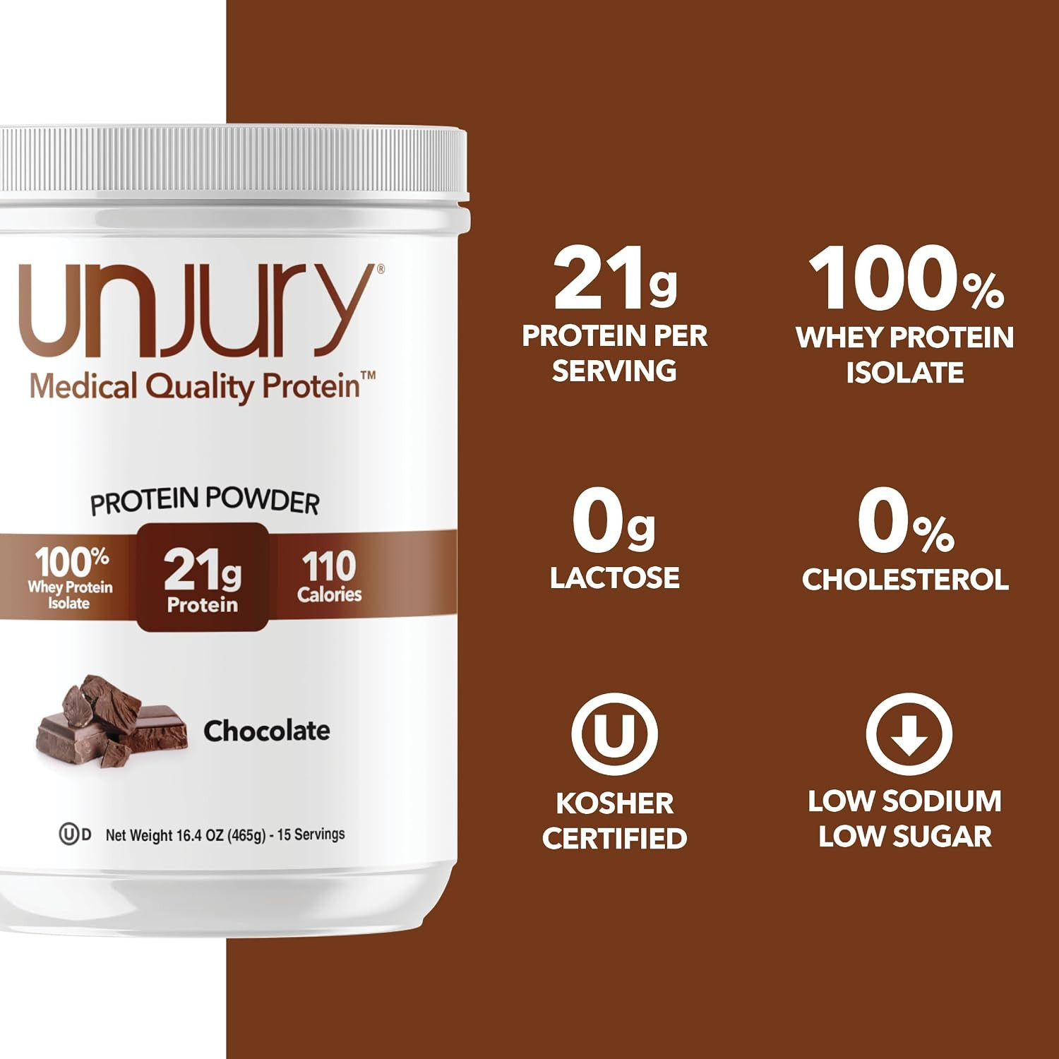 Whey Protein Powder | Chocolate Protein Powder | 21G 100% Whey Isolate Protein P