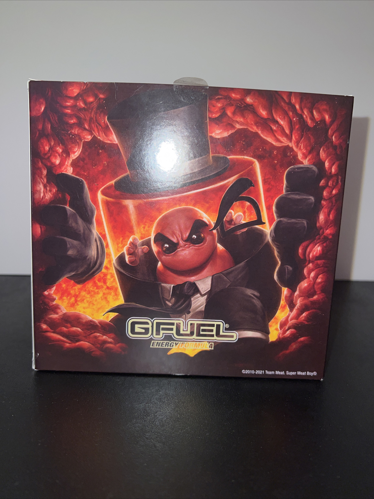 G Fuel Super Meat Boy Blood Sweat & Tears Collector’s Box + Shaker Cup + Sticker