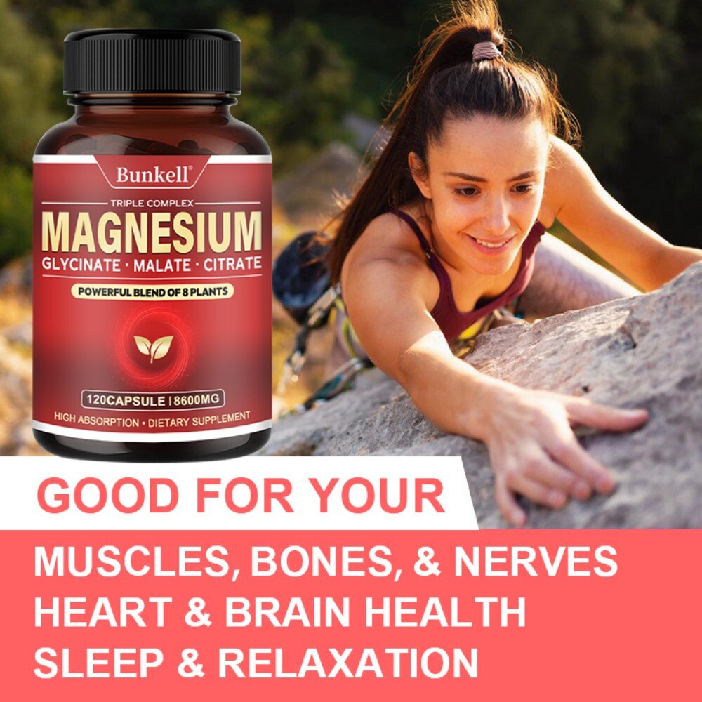 Magnesium Complex 600mg, 30 To 120 Capsules – Gluten Free and Non-GMO