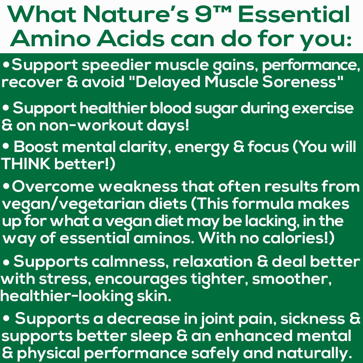 Essential Amino Acids EAA Supplement Complete Amino Acid Complex Pills BCAA +…