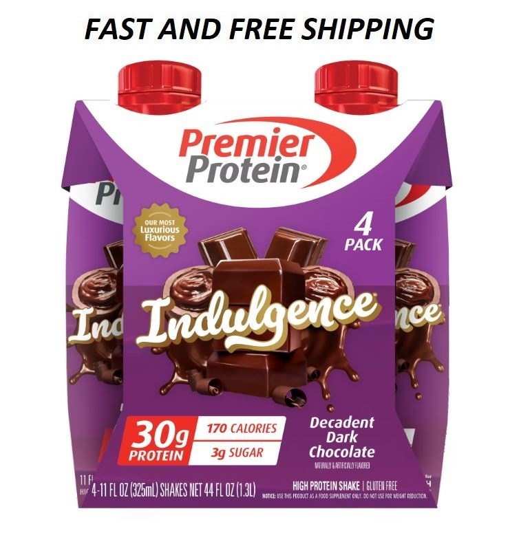 Premier Protein Indulgence Protein Shake, Decadent Dark Chocolate, 30g Protein,