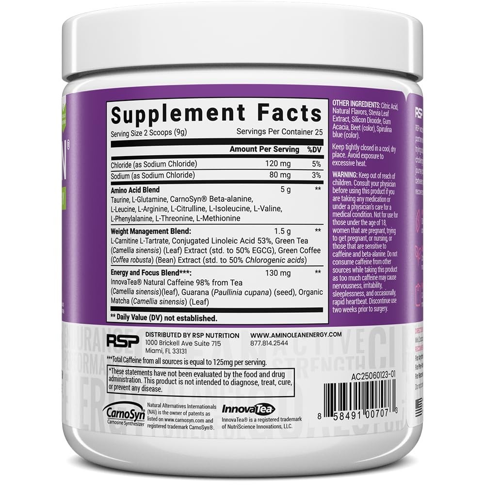 Natural Pre Workout Powder & Amino Energy | Vegan BCAA + EAA | Jitter-Free Energ