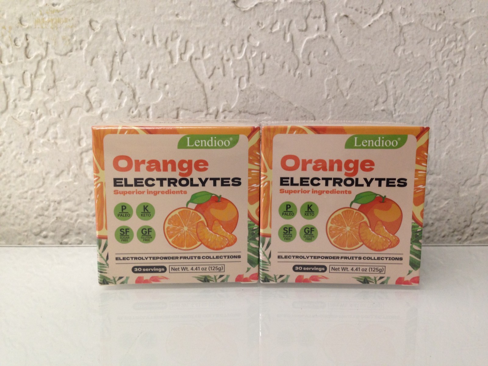 Orange Flavour Electrolytes Powder 4.41 oz Sugar-Free Gluten-Free – 2 Pack