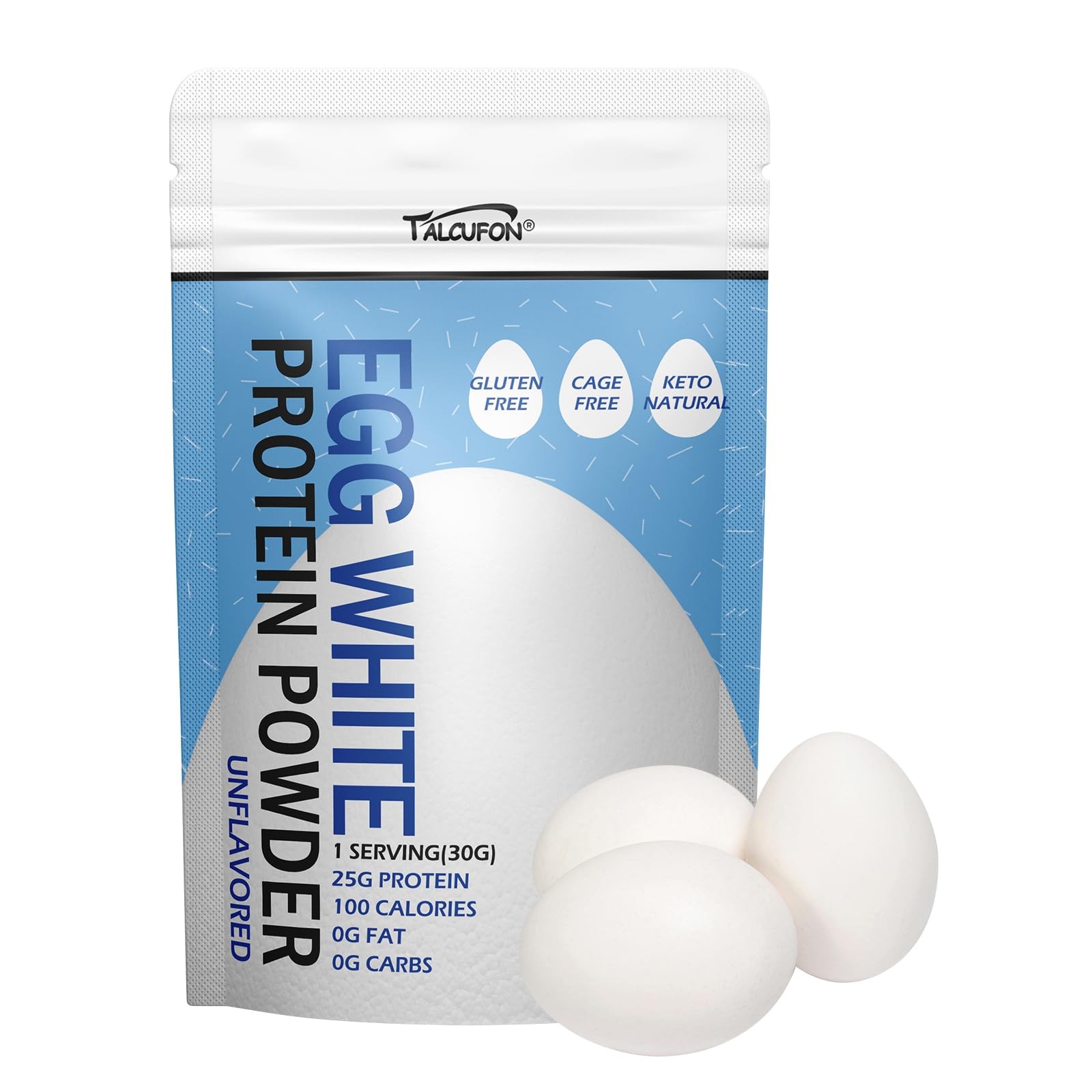 Talcufon Egg White Protein Powder 8Oz Pasteurized No Additives, High…