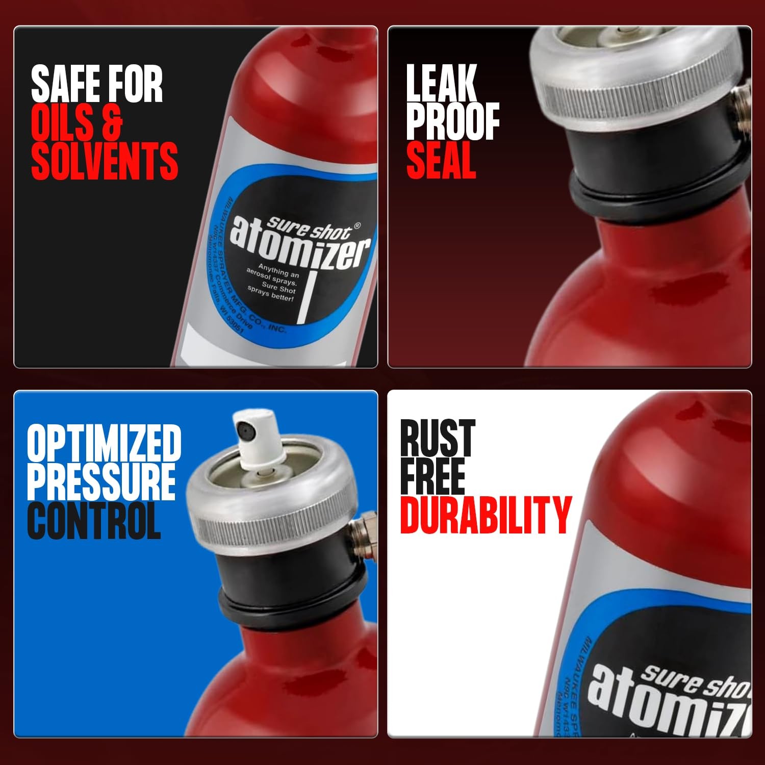 Sure Shot B8000PL Refillable 16 oz Non-Aerosol Plastic Body with Aluminum Canist