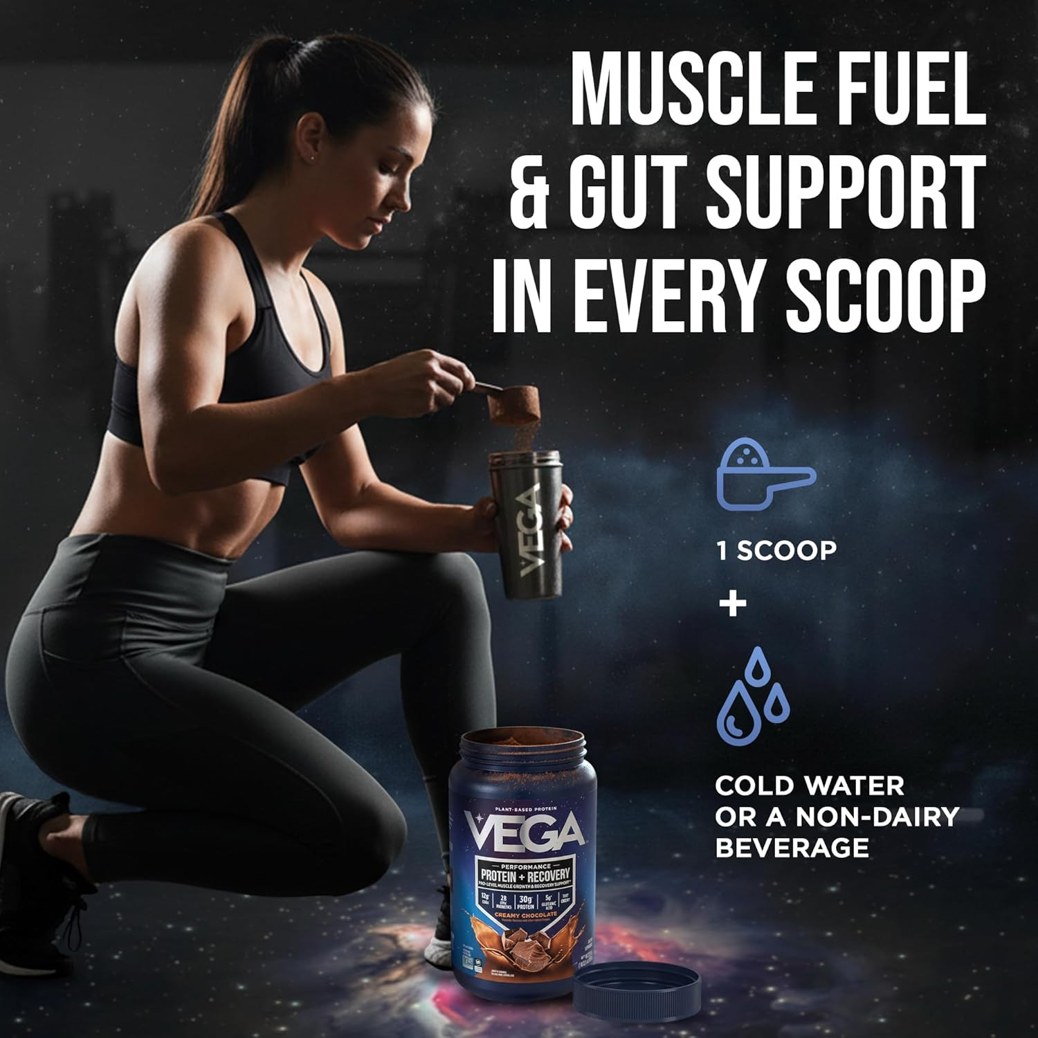 Protein + Recovery, Chocolate – 30G n Protein, Dairy & Gluten Free, Probiotics,