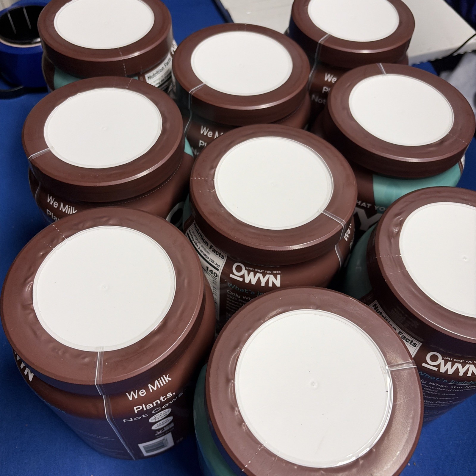 Lot of 9 OWYN Only What You Need Protein Powder DARK CHOCOLATE 494g EXP 7/26