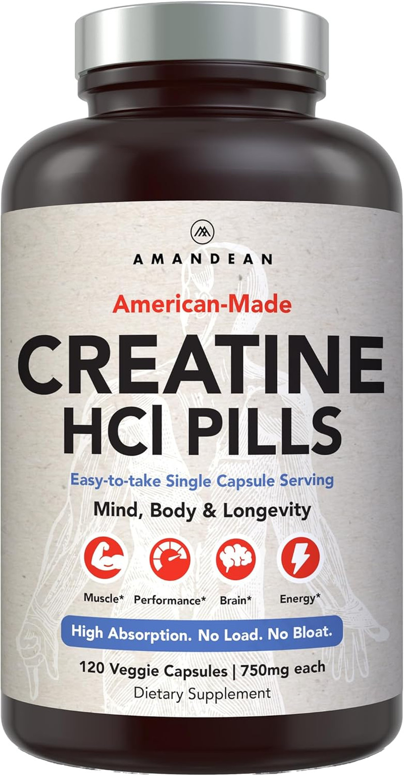 Creatine Hcl Pills. American Made CON-CRET. 120 Capsules. 7X Concentrated Vs …