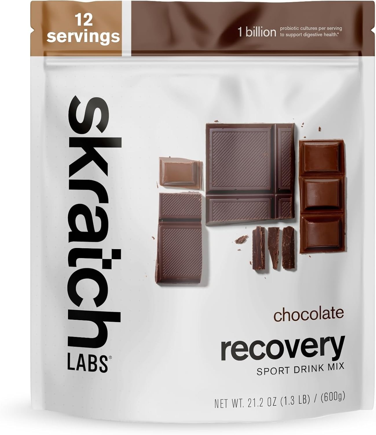 Post Workout Recovery Drink Mix with Chocolate, (21.2 Oz, 12 Servings) with Comp